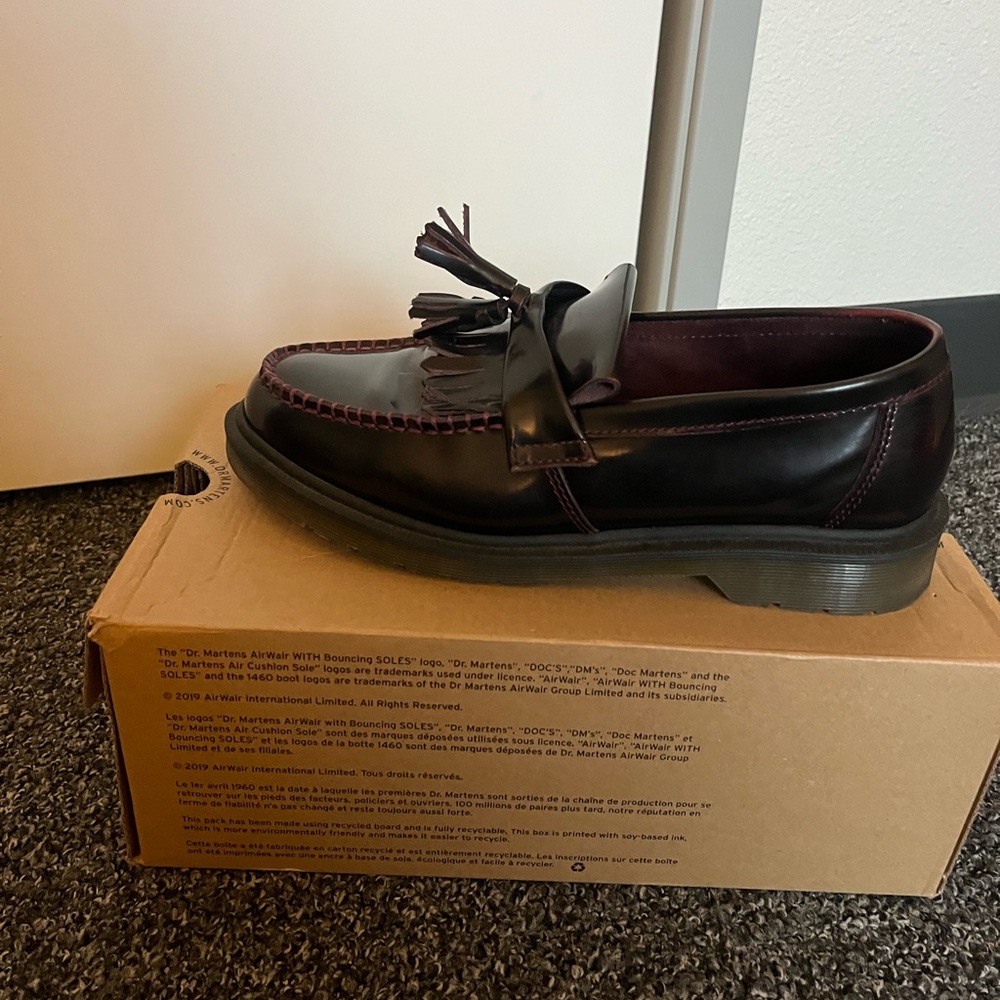 Dr. Martens Dark Burgundy Leather Loafers